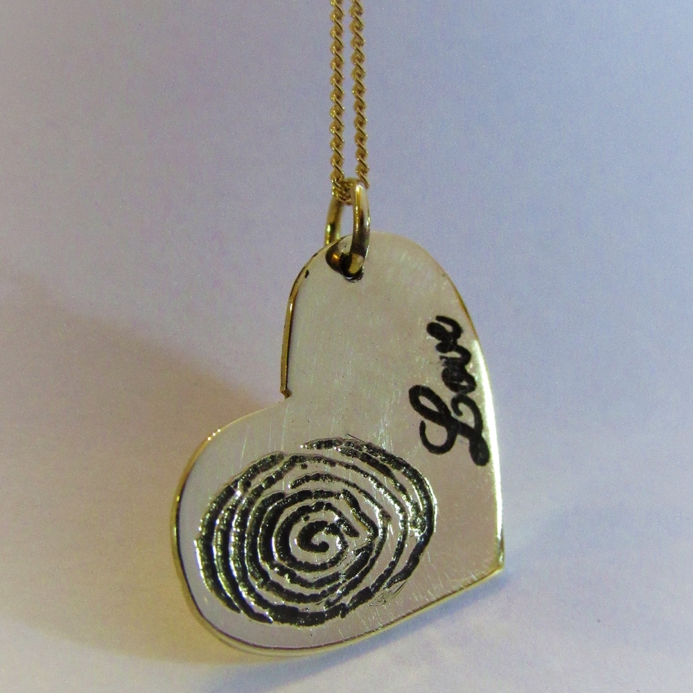 Heart-shaped pendant. I love you necklace.